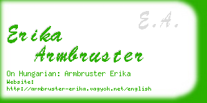 erika armbruster business card